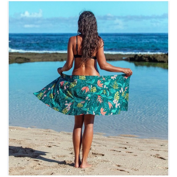 RipSkirt Hawaii Vintage Bali Jungle Wrap Skirt Length 2 XL Beach Vacation Travel - Picture 2 of 6